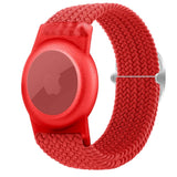 AirTag Braided Fabric Strap - Red