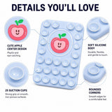 Silicone Suction Cup Phone Holder with Apple - MagSafe Compatible - Blue