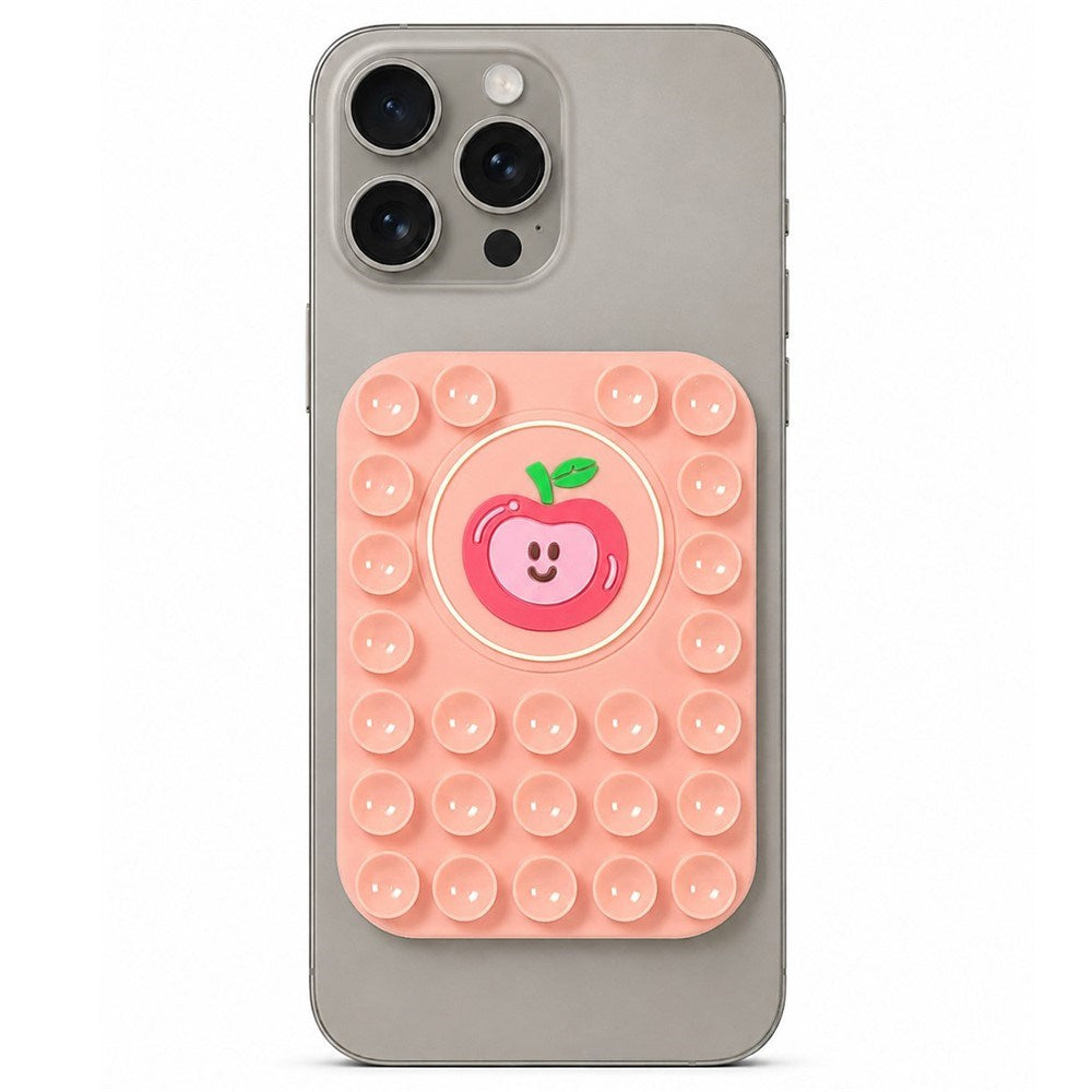Silicone Suction Cup Phone Holder with Apple - MagSafe Compatible - Pink