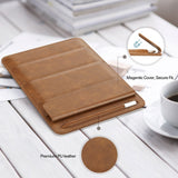 iPad 9.7 / 10.2 / 10.5 / 11" (19cm x 26cm x 7mm) Leather Shockproof Tablet Sleeve - Brown