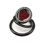 Mobile Adhesive Stand - Heart - Black / Red