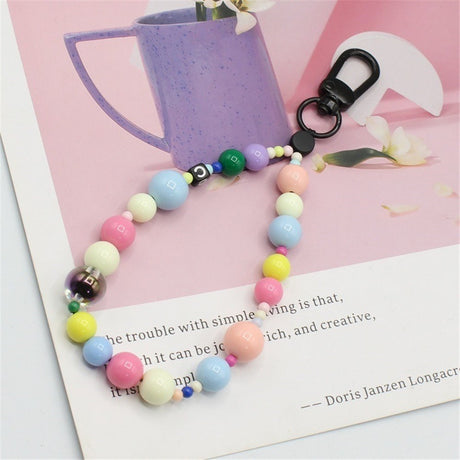 Wrist Strap w. Beads - 30cm - Multicolored