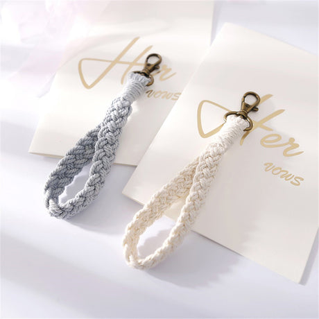 Key Lanyard / Wrist Strap 18cm - Textile - White