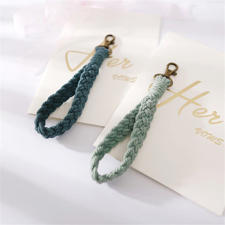 Key Lanyard / Wrist Strap 18cm - Textile - Blue