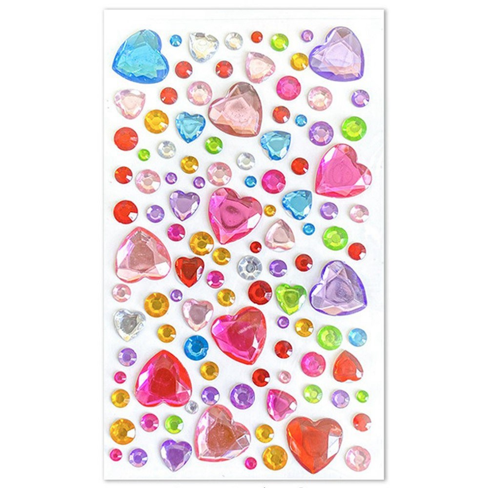 Decorative 3D Stickers for Phone & Crafting - 142 pcs. - Hearts
