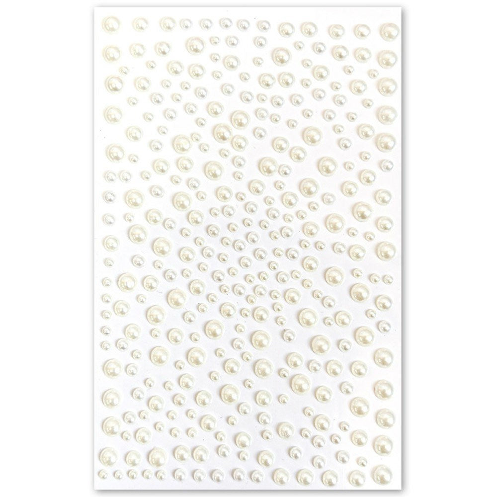 Decorative 3D Stickers for Phone & Crafting - 142 pcs. - White Pearls