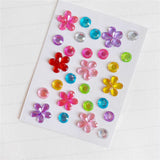Self-Adhesive 3D Stickers - Multicolored - Round & Hearts