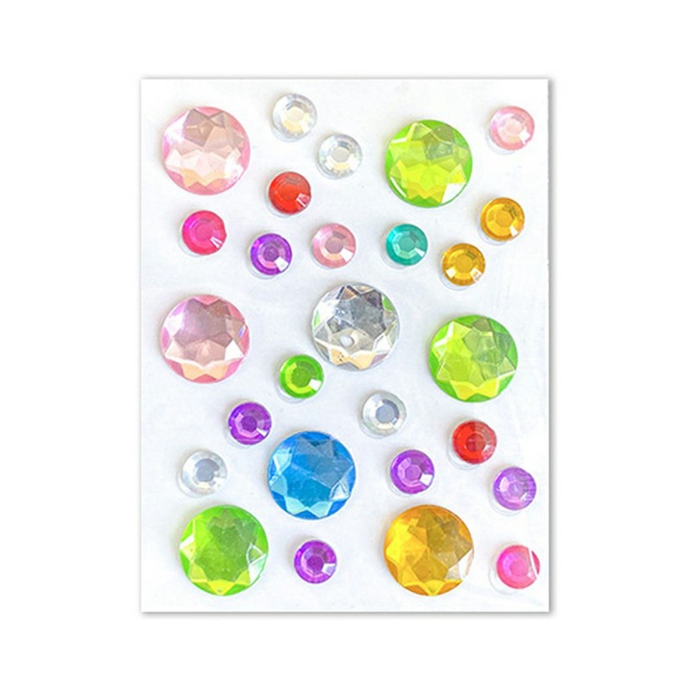 Self-Adhesive 3D Stickers - Phone / Camera Cutout Decoration - Multicolored - Round