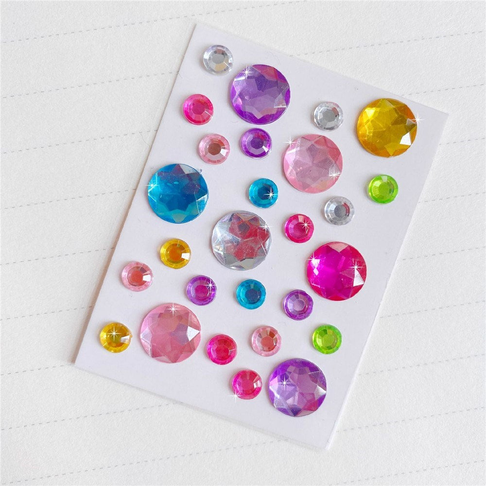 Self-Adhesive 3D Stickers - Multicolored - Round & Stars