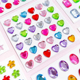 Multicolor Self-Adhesive Crystal 3D Stickers - 36 pcs - Stars