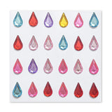 Multicolor Self-Adhesive Crystal 3D Stickers - 24 pcs - Drops