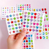 Multicolor Self-Adhesive Crystal 3D Stickers - 24 pcs - Drops