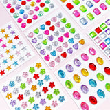 Multicolor Self-Adhesive Crystal 3D Stickers - 24 pcs - Drops