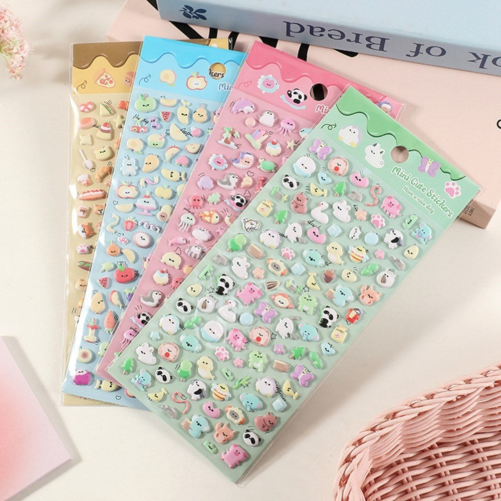 Mini 3D Bubble Foam Stickers - Mixed Food