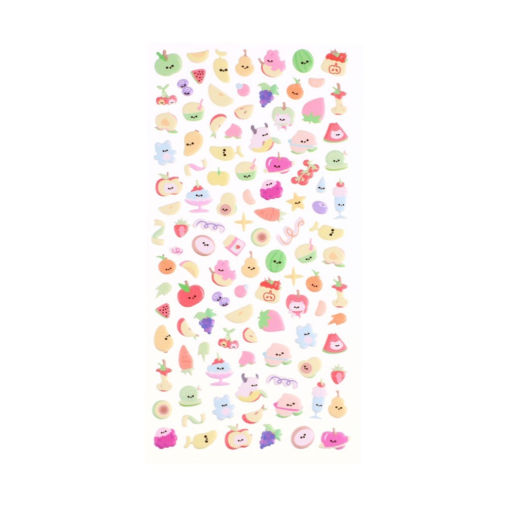 Mini 3D Bubble Foam Stickers for Phone & Camera Section - Mixed Fruit