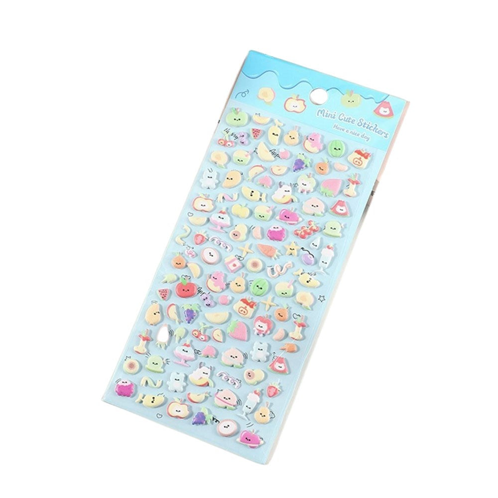 Mini 3D Bubble Foam Stickers - Mixed Fruit