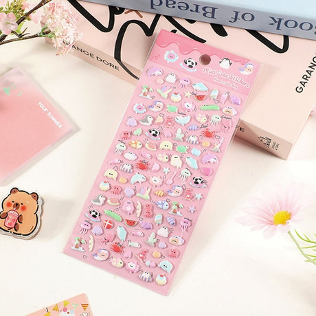 Mini 3D Bubble Foam Stickers for Phone & Camera Section - Mixed Sea Animals