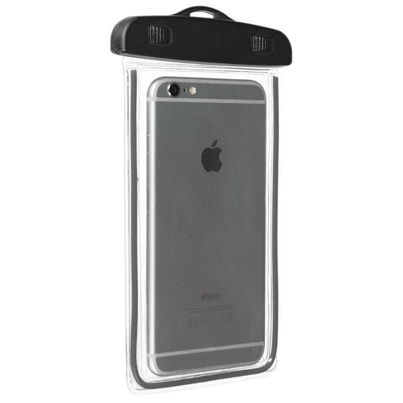 Gear Waterproof Case w. Soft TPU Screen - Black / Transparent (Max. Phone: 160 x 80 x 10 mm)