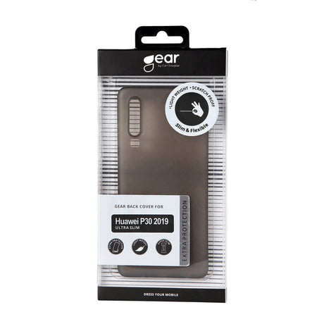 Huawei P30 GEAR Semi Transparent Flexible Plastic Case - Black