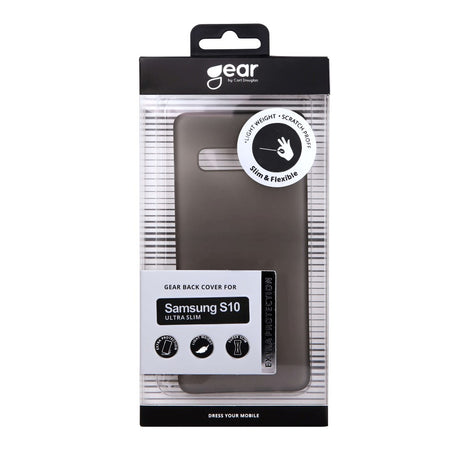 Samsung Galaxy S10 GEAR Semi Transparent Flexible Plastic Case - Black