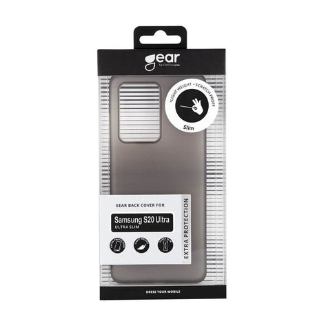 Samsung Galaxy S20 Ultra GEAR Semi Transparent Flexible Plastic Case - Black