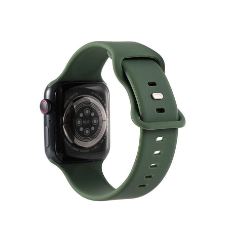 Apple Watch 42mm - 45mm GEAR Silicone Watchband - Olive Green