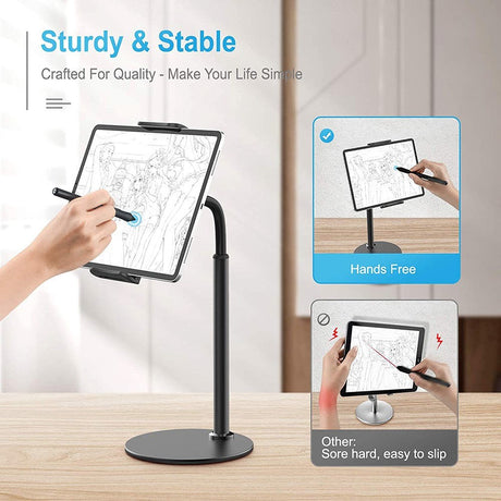 Phone / Tablet Table Holder With 360 ° Rotation - Black