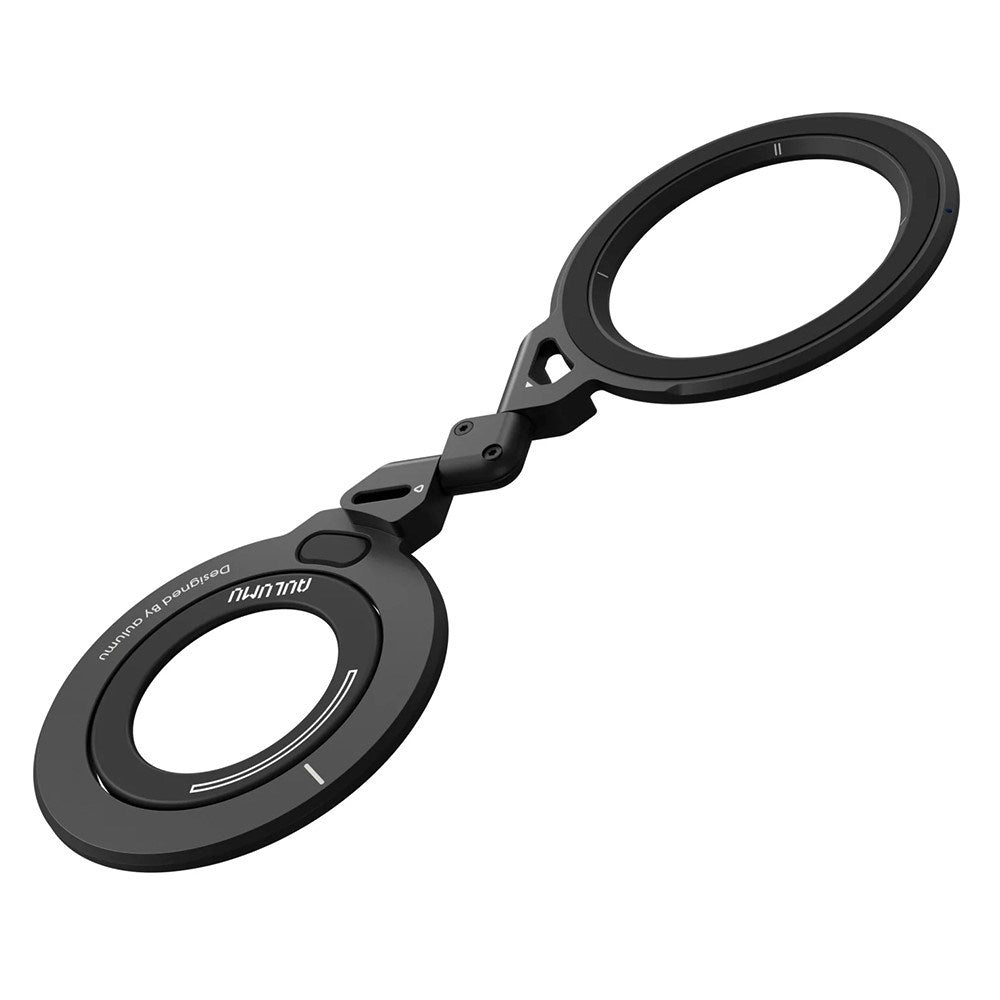 AULUMU 2-in-1 Magnetic Finger Ring / Mobile Stand - 360° Rotatable - MagSafe Compatible - Black
