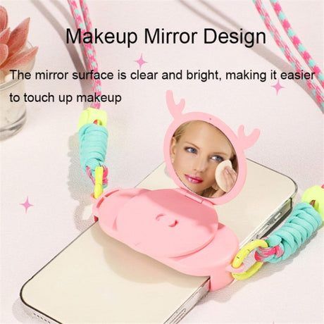 Strap for Smartphone with Make-up Mirror - Turquoise