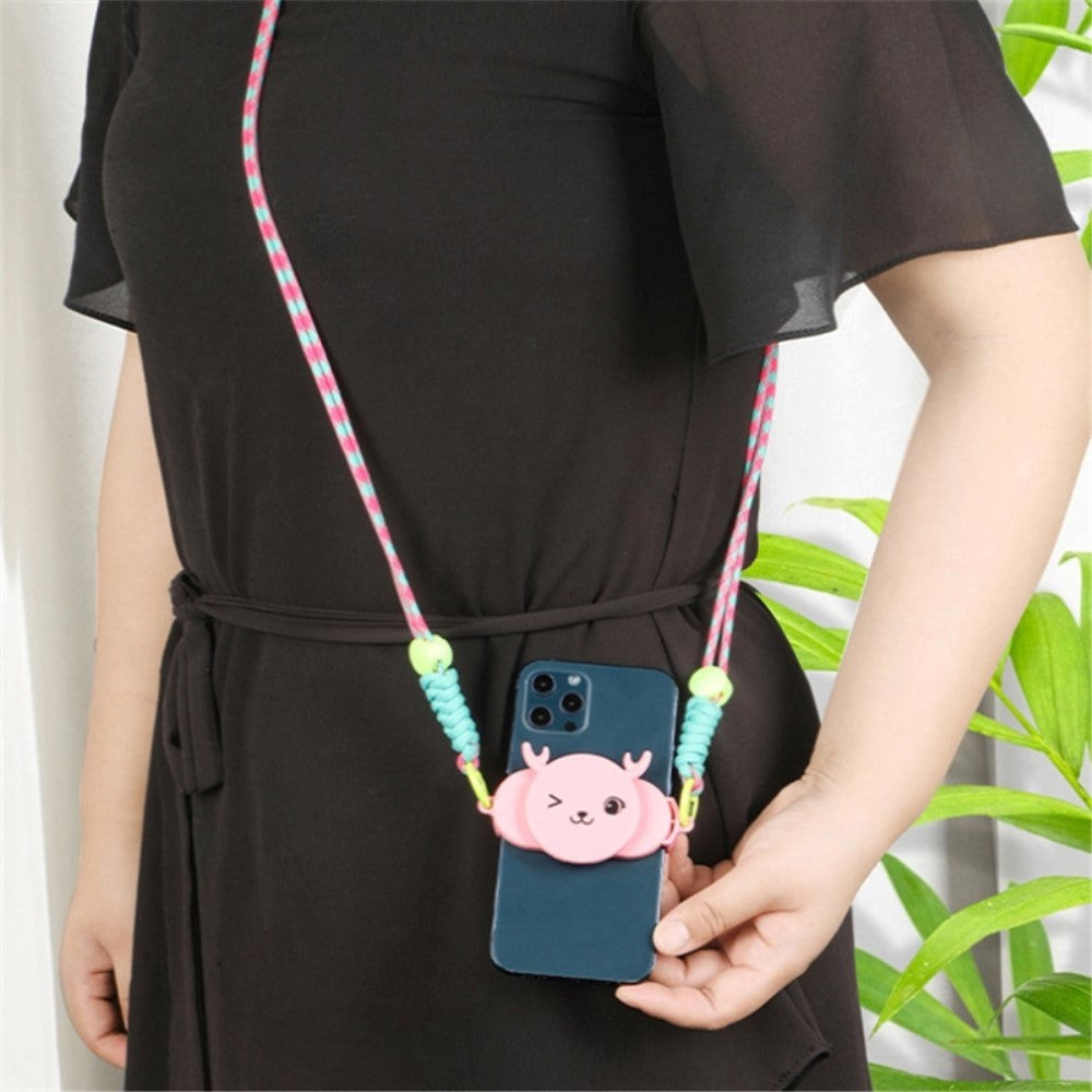 Strap for Smartphone with Make-up Mirror - Turquoise