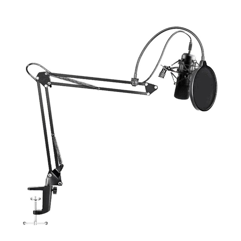 Condenser Podcasting Microphone Kit Maono with 16 mm Microphone, Mount and Filter – Black