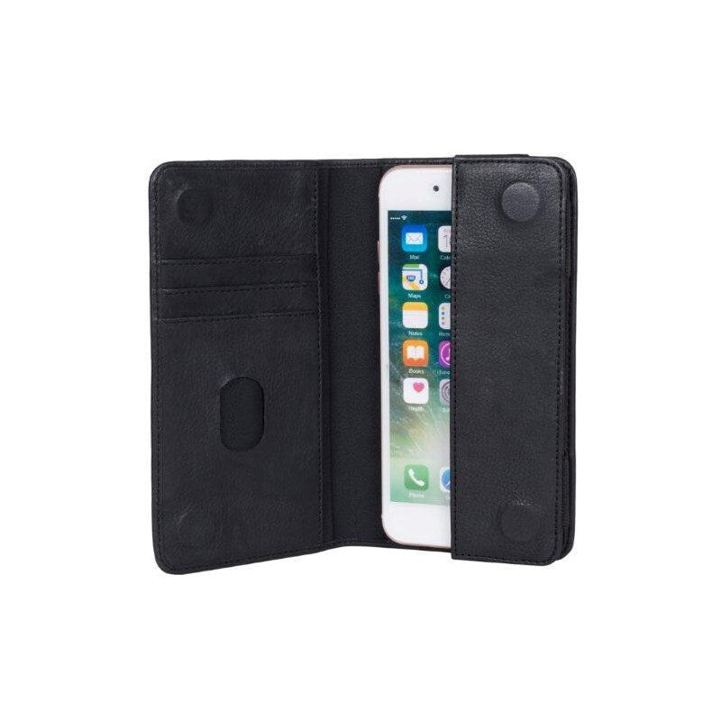 GEAR Buffalo Wallet Universal Genuine Leather Wallet Case Black - (Max. Phone: 157 x 76 x 10 mm)