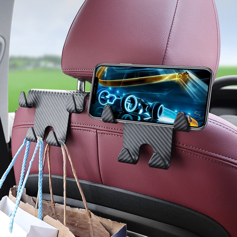 Smartphone Holder with Headrest Installation - Black