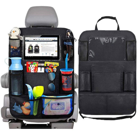 Back Seat Organizer w. Tablet Holder - Black