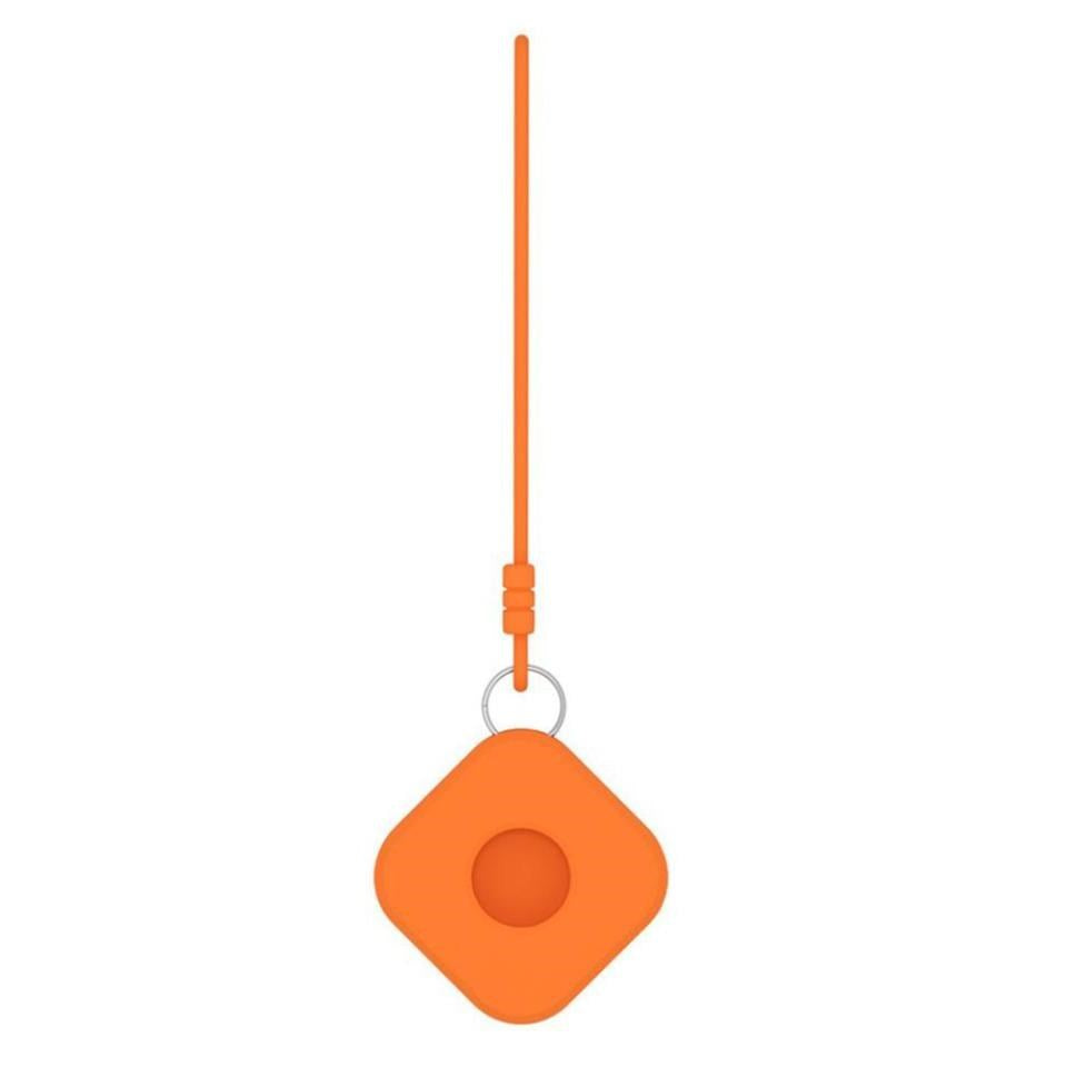 AirTag Drop-Proof Silicone Case w. Strap - Orange