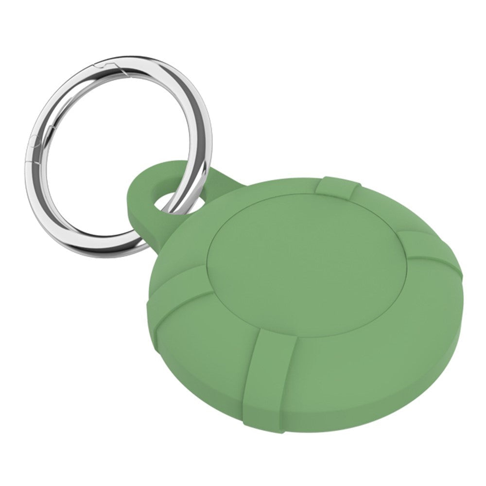 AirTag Silicone Case with Key Ring - Light Green