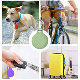 AirTag Silicone Case with Key Ring - Light Green