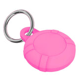 AirTag Silicone Case with Key Ring - Neon Pink