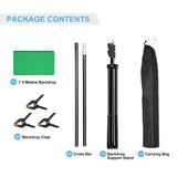 Photo Background with Tripod & Accessories - 1 x 2 m - Green