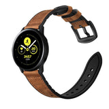 Smartwatch Leather Silicone Strap (20mm) - Brown