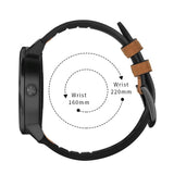 Smartwatch Leather Coated Silicone Strap (20mm QuickFit) - Brown