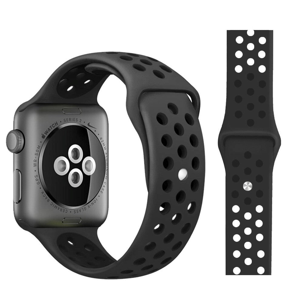 Apple Watch 38-40mm Two-Color Silicone Strap - Black