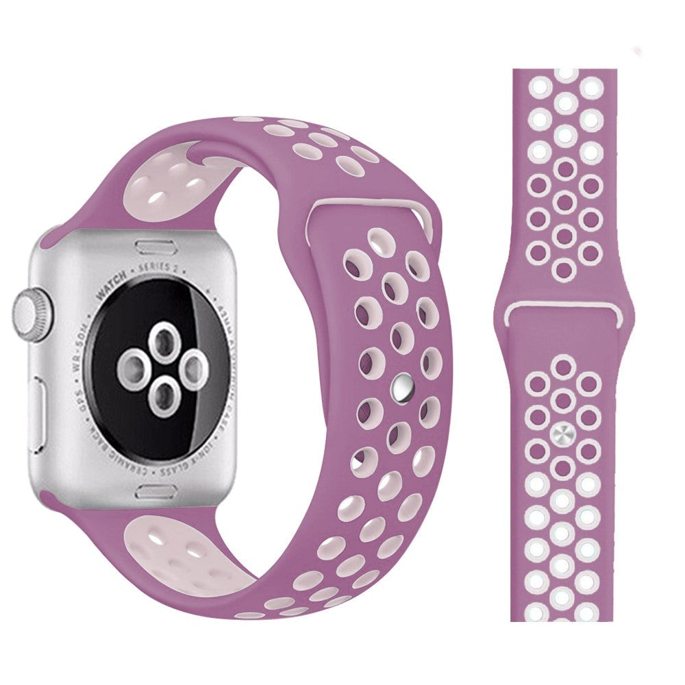 Apple Watch 38-40mm Two-Color Silicone Strap - Purple