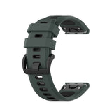 Universal Garmin Strap (26mm QuickFit) Classic Silicone Strap incl. Screwdrivers - Green / Black