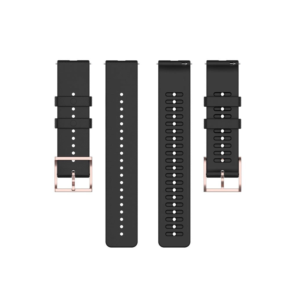 Smartwatch Silicone Strap (20mm) Dotted - Black / Rose Gold