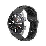 Universal Smartwatch Two-Color Silicone Strap (20mm) - Black