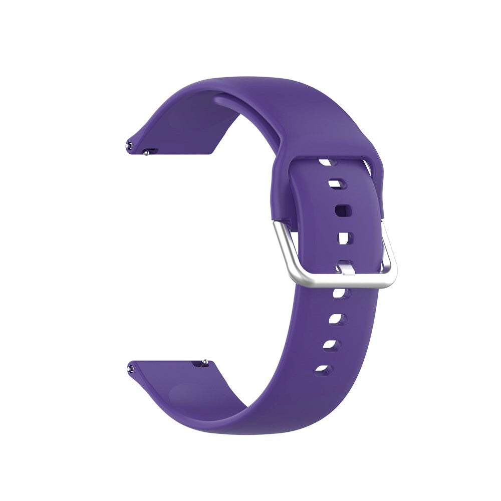 Smartwatch Buckle Silicone Strap (22mm) w. Buckle - Purple - Size L