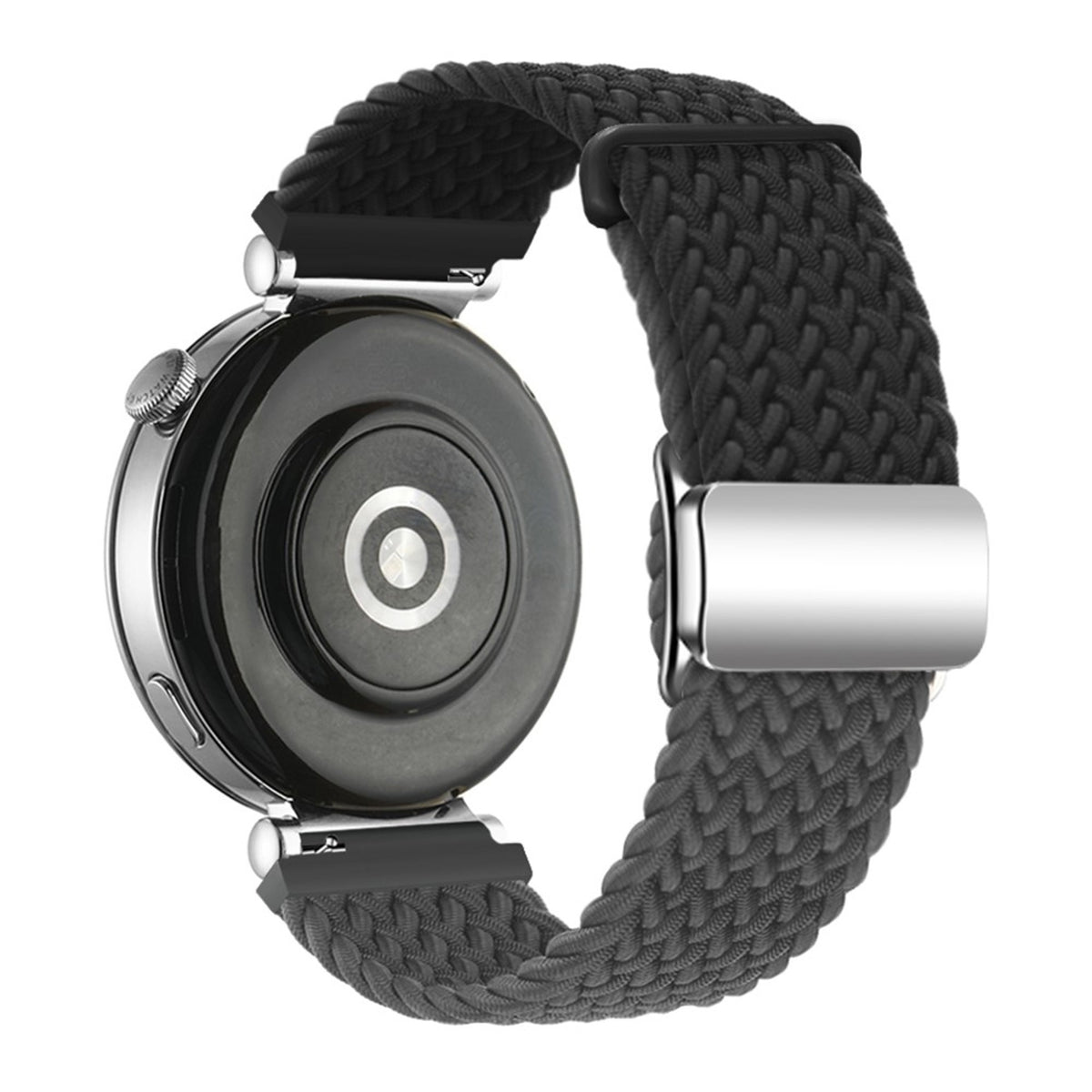Universal 18mm EIDERWOOD Woven Watch Strap - Black / Grey