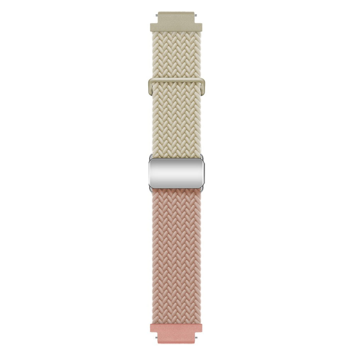 Universal 18mm EIDERWOOD Woven Watch Strap - Beige / Pink