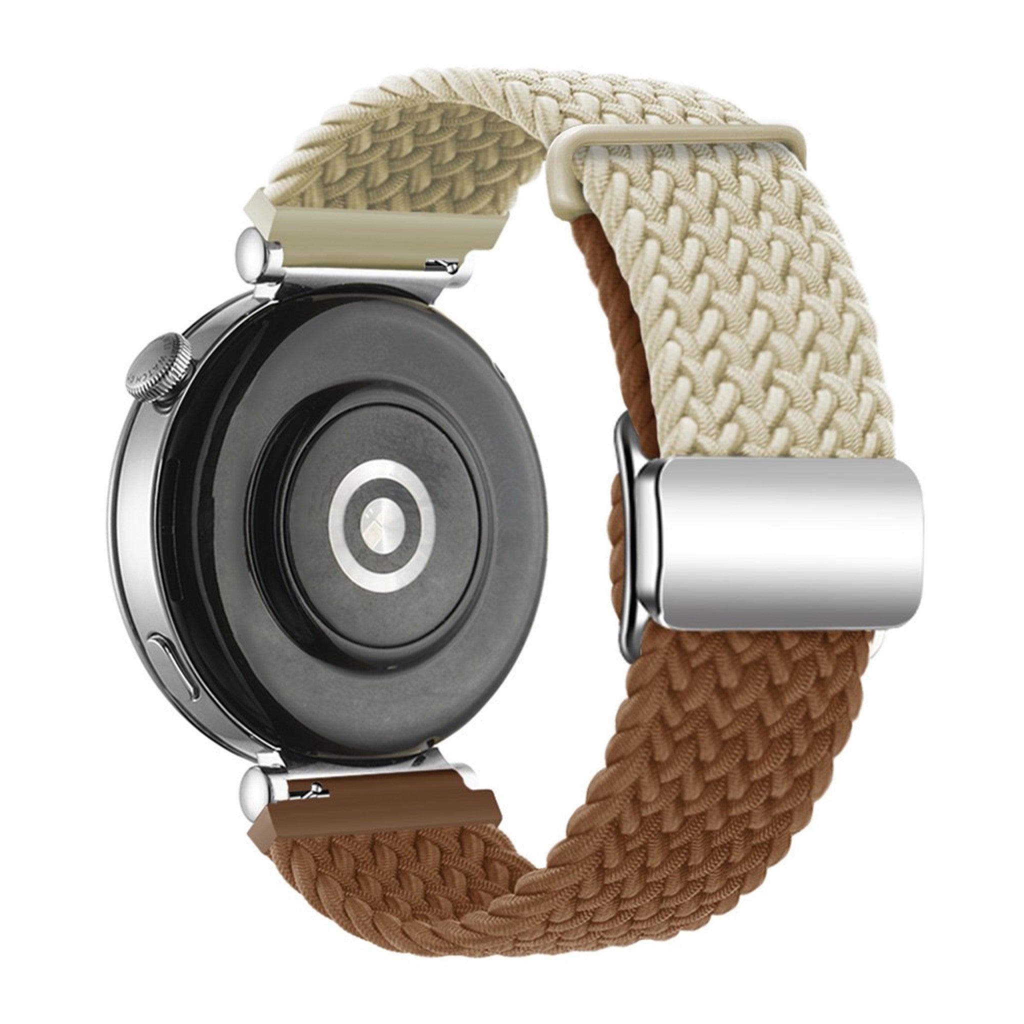 Universal 18mm EIDERWOOD Woven Watch Strap - Beige / Brown